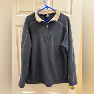 Kühl Men’s Europa Quarter Zip Long Sleeve Fleece Navy Blue Size XL
